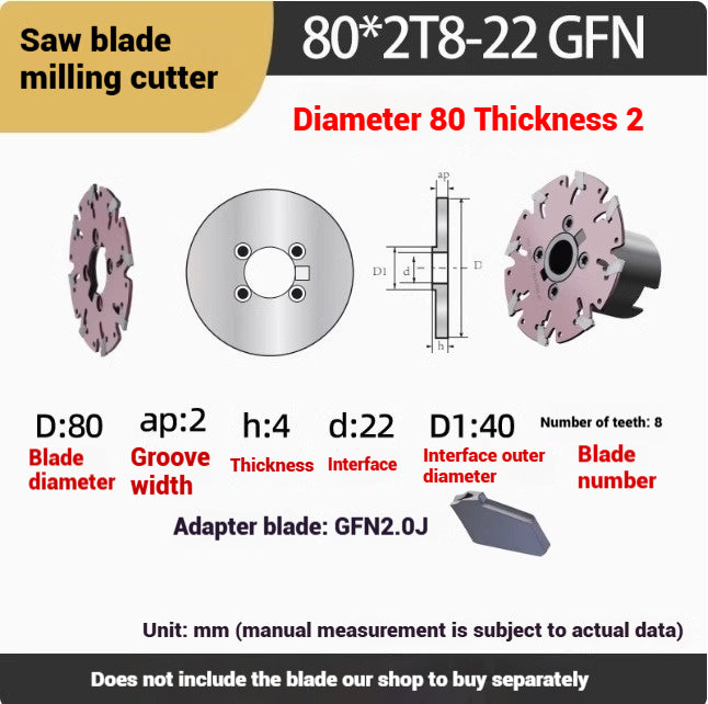 1050-JP Saw Blade Router Bar T-slot Router Plate Ultra-thin Side Cutting Triple Edge Milling Cutter ISCAR GFN Series 2mm3mm Shandong Denso Pricision Tools Co.,Ltd.